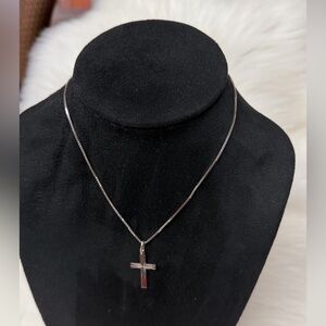 Elegant Silver 9.5 Cross Pendant Necklace